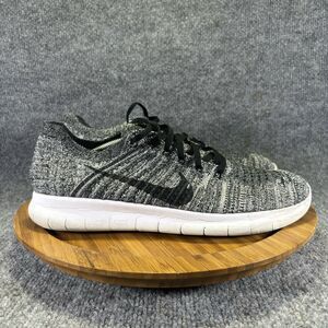 Nike Free RN Flyknit 831069-100 Mens Shoes Size 10 Oreo Black Running Sneakers
